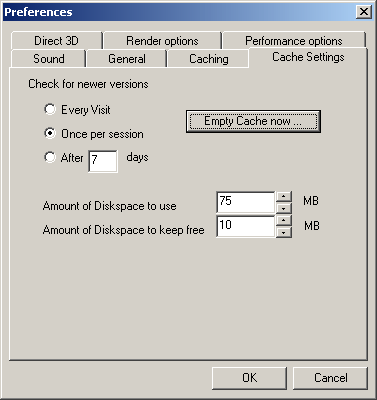 bs contact cache settings